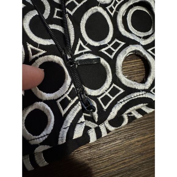 Samuel Dong Black Silver Geometric Cutout Jacket Womens Medium Art Wear - Picture 12 of 16